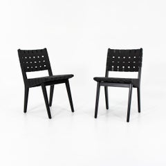 2021 Pair of Knoll Risom Side Chairs w/ Ebonized Maple Wood Frame, Model 666C-WB