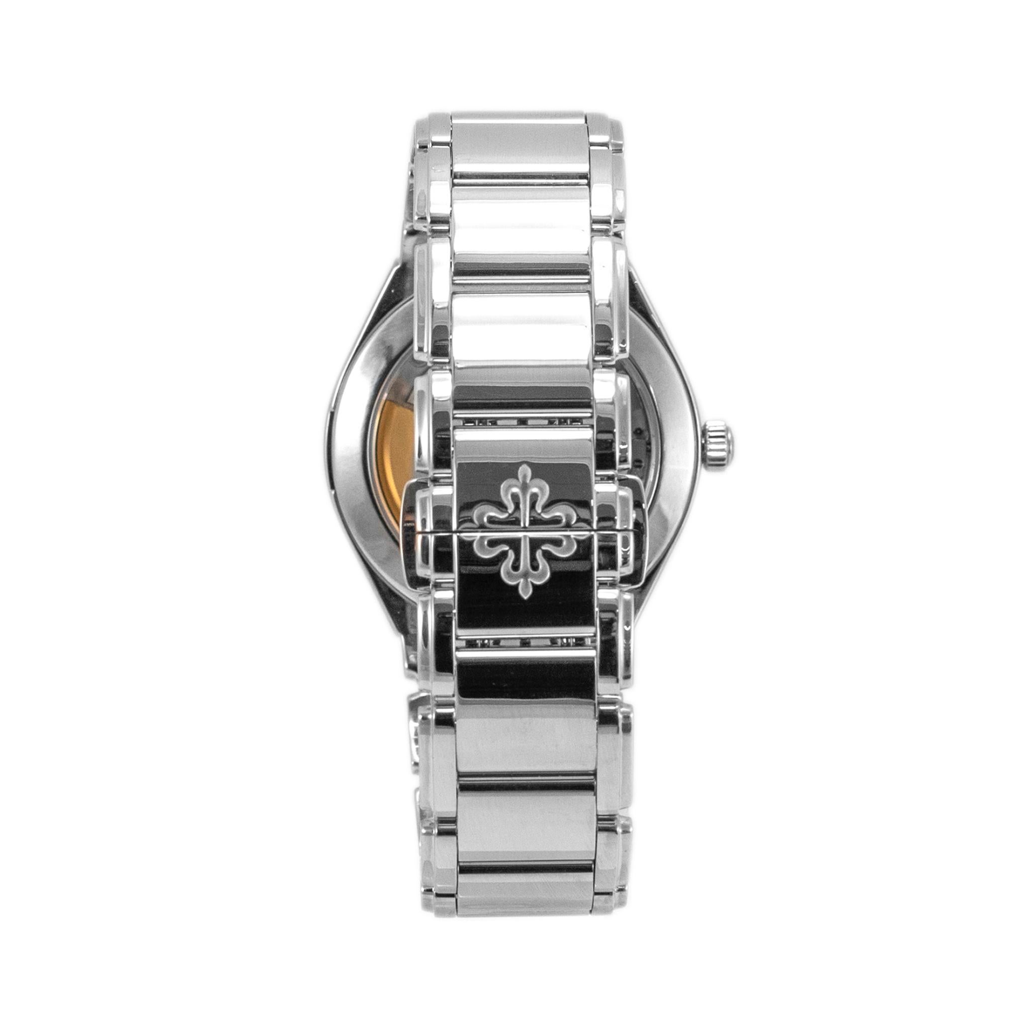 2021 Patek Philippe Twenty~4 36MM 7300/1200A-001 Blue Diamond Stainless Watch In Excellent Condition In Houston, TX