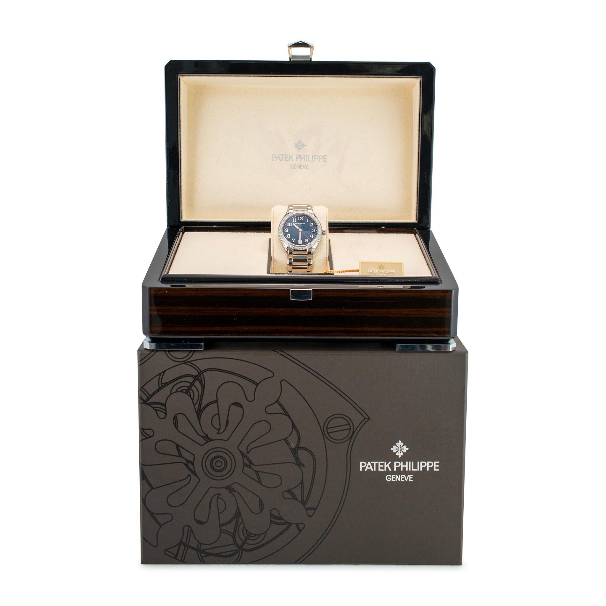 2021 Patek Philippe Twenty~4 36MM 7300/1200A-001 Blue Diamond Stainless Watch 3