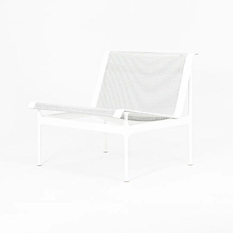 Aluminum 2021 Richard Schultz for Knoll Swell Lounge Chair in White / Silver For Sale