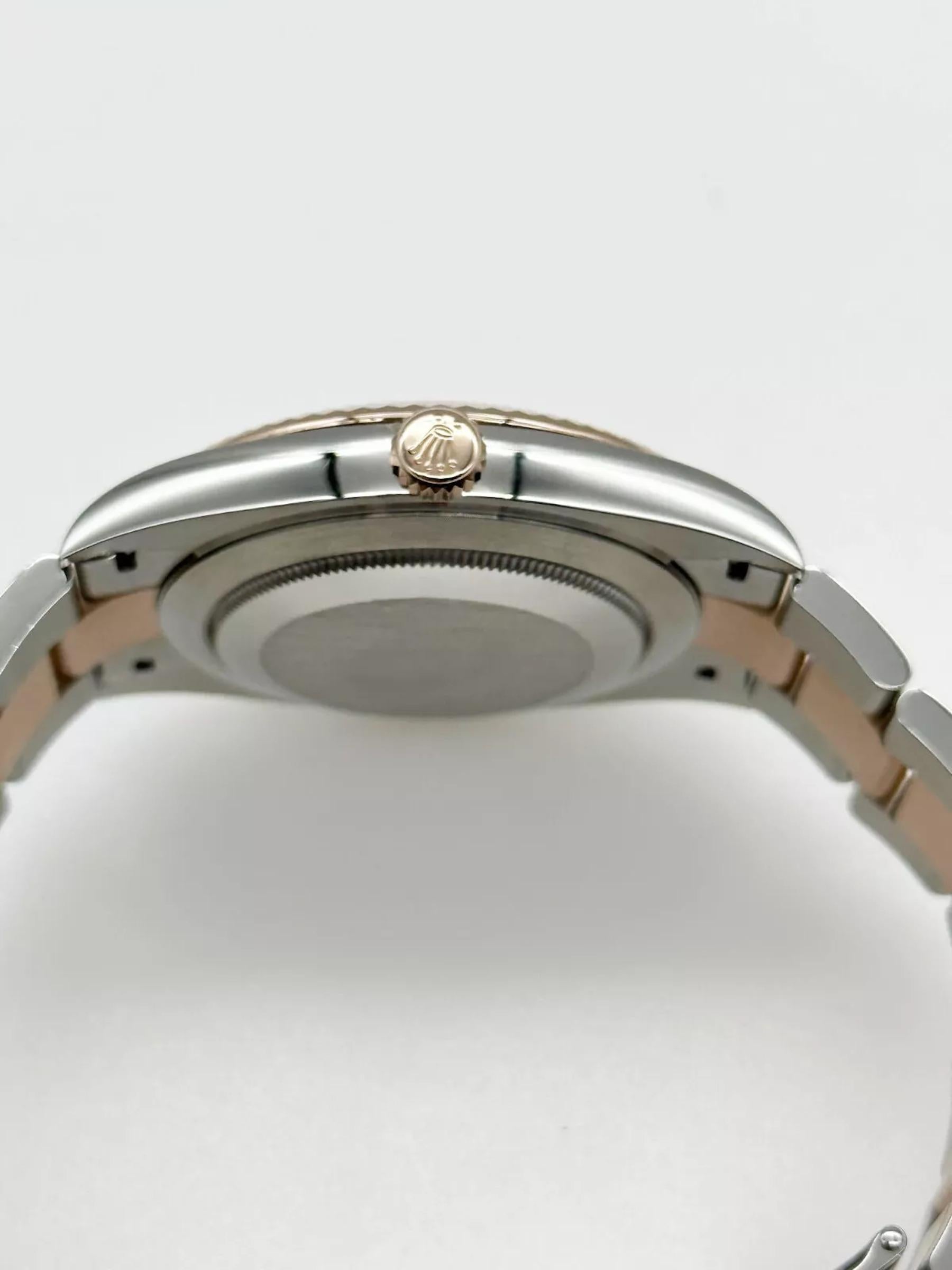 Rolex Datejust 41 126331 Sundust Diamond Dial 18K Rose Gold Steel Box Paper 2021 For Sale 5