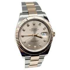 Rolex Datejust 41 126331 Sundust Diamond Dial 18K Rose Gold Steel Box Paper 2021