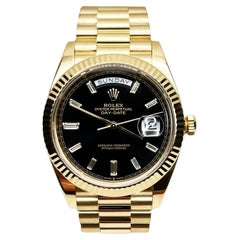 2021 Rolex 40mm President 228238 Baguette Diamond Dial 18K Gold Box Papers