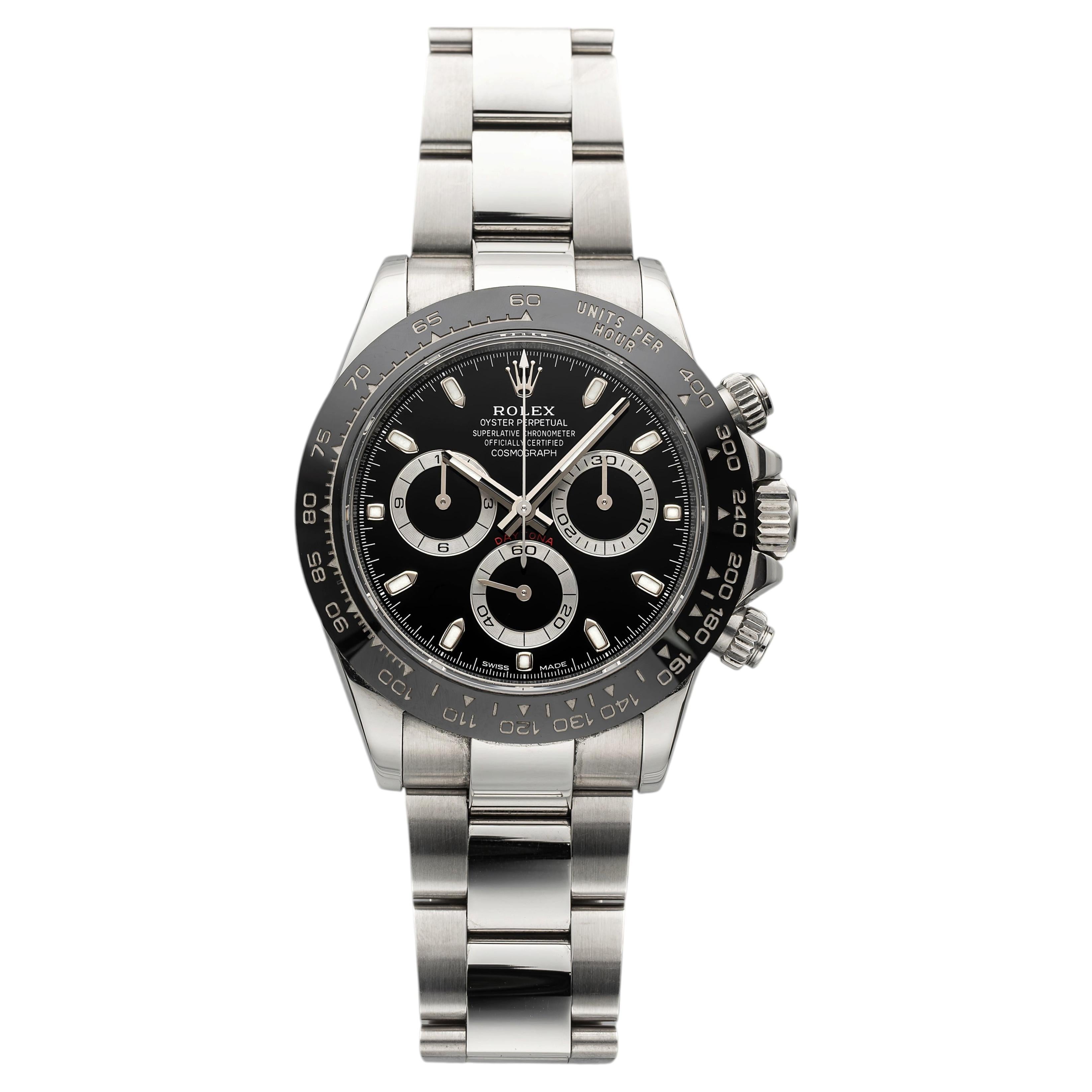 Rolex Daytona 116500LN del 2021, acciaio inossidabile, quadrante nero, automatico, 40 mm