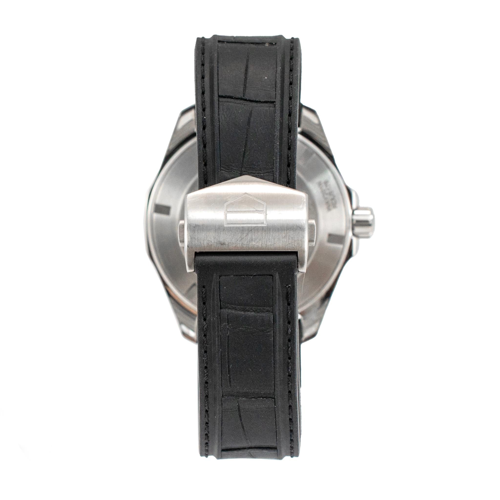 2021 Montre TAG Heuer Aquaracer 43MM way201n.ft6177 Écaille noir Steele en vente 2