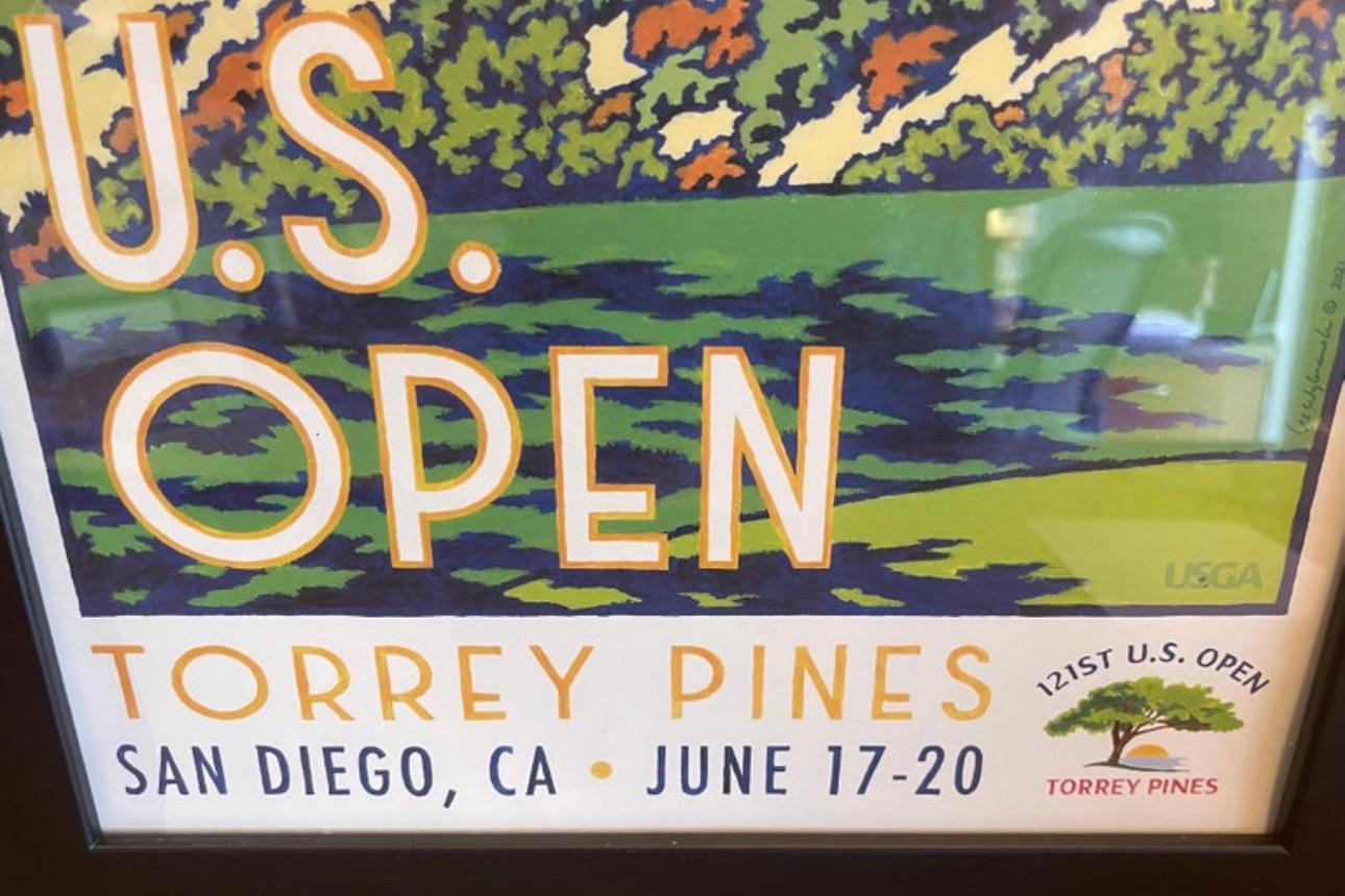 XXIe siècle et contemporain 2021 U.S. Open Golf Poster Torrey Pines par Lee Wybranski en vente