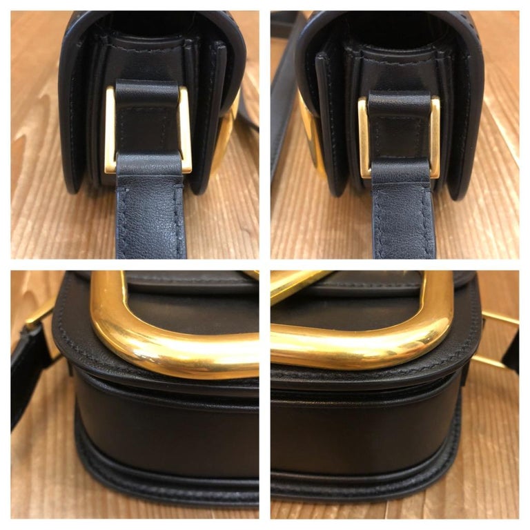 2021 VALENTINO Garavani Brown Leather Small Supervee Crossbody Bag at