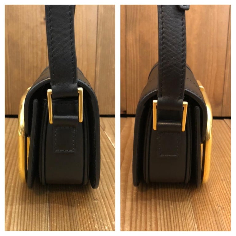 2021 VALENTINO Garavani Brown Leather Small Supervee Crossbody Bag at