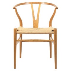 2021 Wishbone Dining Chair by Hans Wegner for Carl Hansen in Lacquered Oak 