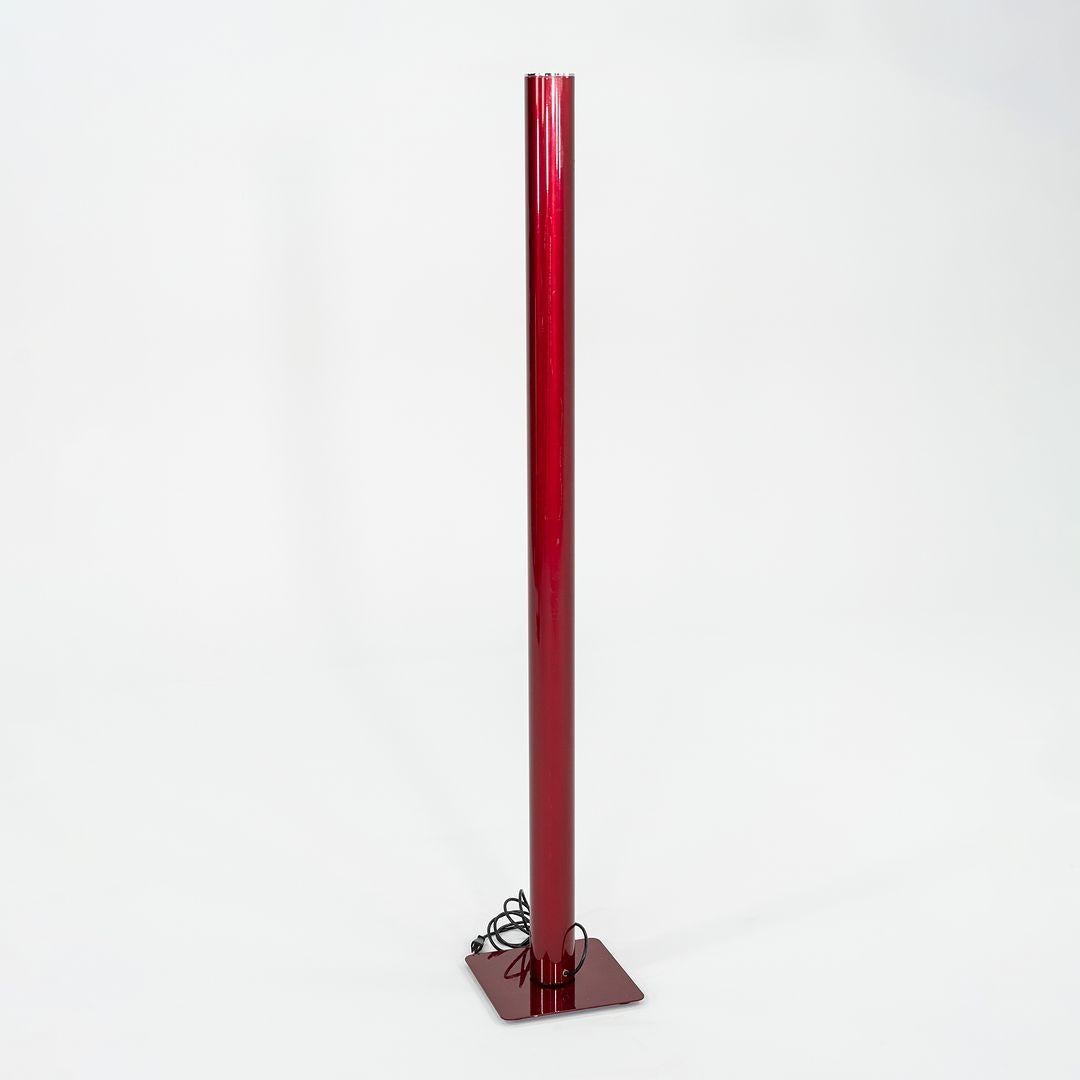 2022 Artemide ILIO Floor Lamp by Ernesto Gismondi 3000K Red Steel and Aluminum In Good Condition For Sale In Philadelphia, PA