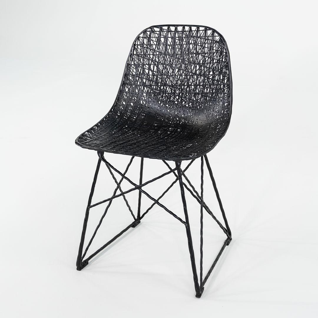 Resina epossidica 2022 Bertjan Pot e Marcel Wanders per MOOOI Sedia da pranzo in fibra di carbonio nera in vendita