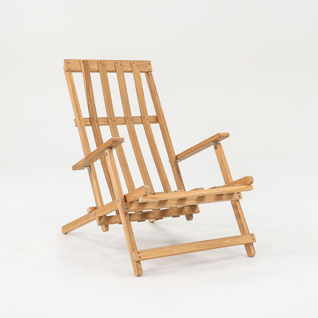Moderne 2022 Borge Hansen pour Carl Hansen BM5568 Chaise longue de terrasse en teck brut en vente