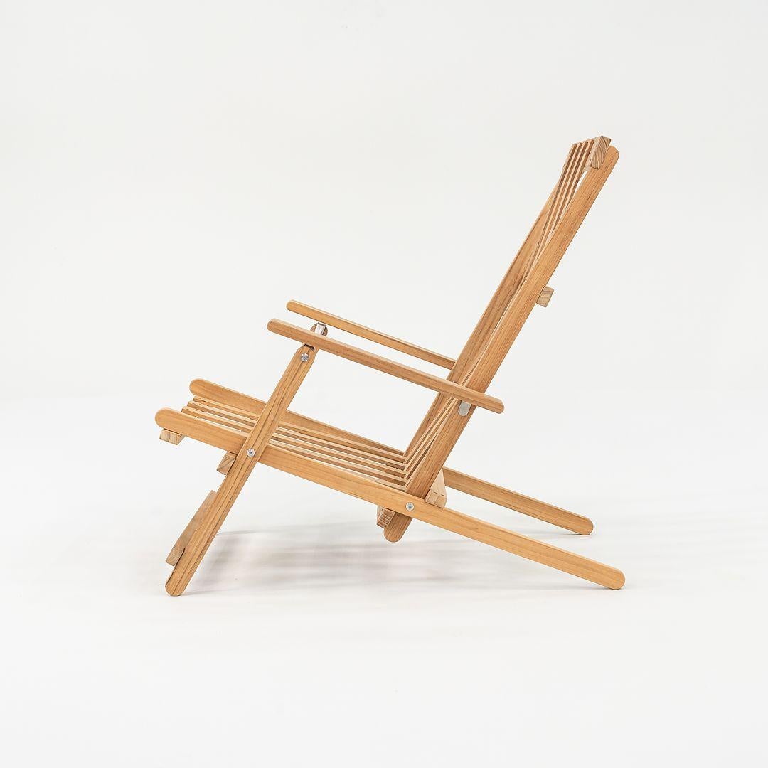 XXIe siècle et contemporain 2022 Borge Hansen pour Carl Hansen BM5568 Chaise longue de terrasse en teck brut en vente
