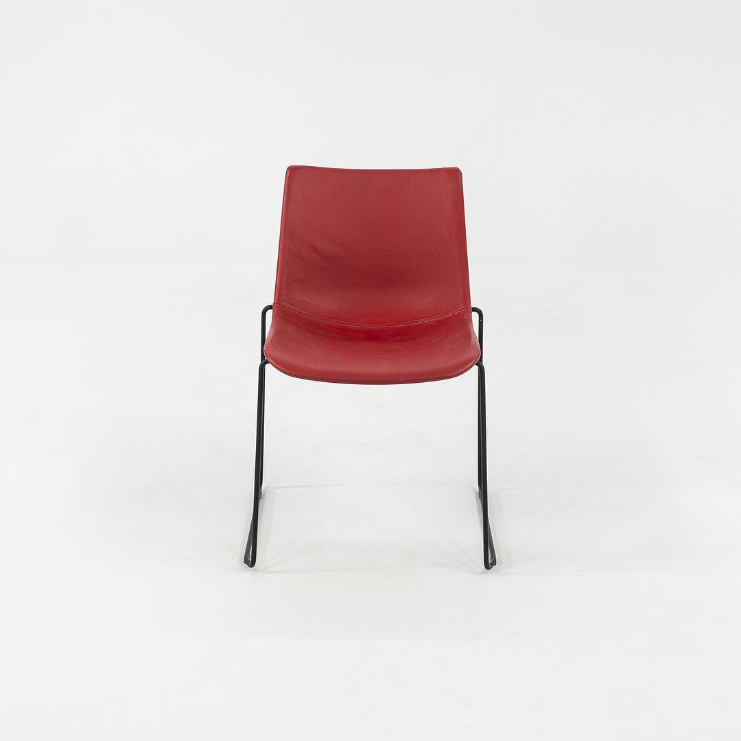 2022 Brad Ascalon für Carl Hansen Preludia-Stuhl Schwarz mit rotem Leder BA003F im Angebot 3
