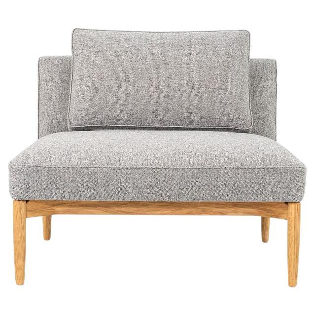 2022 Carl Hansen per EOOS E300 Lounge Chair COM Tessuto grigio e Oak Oil della Danimarca