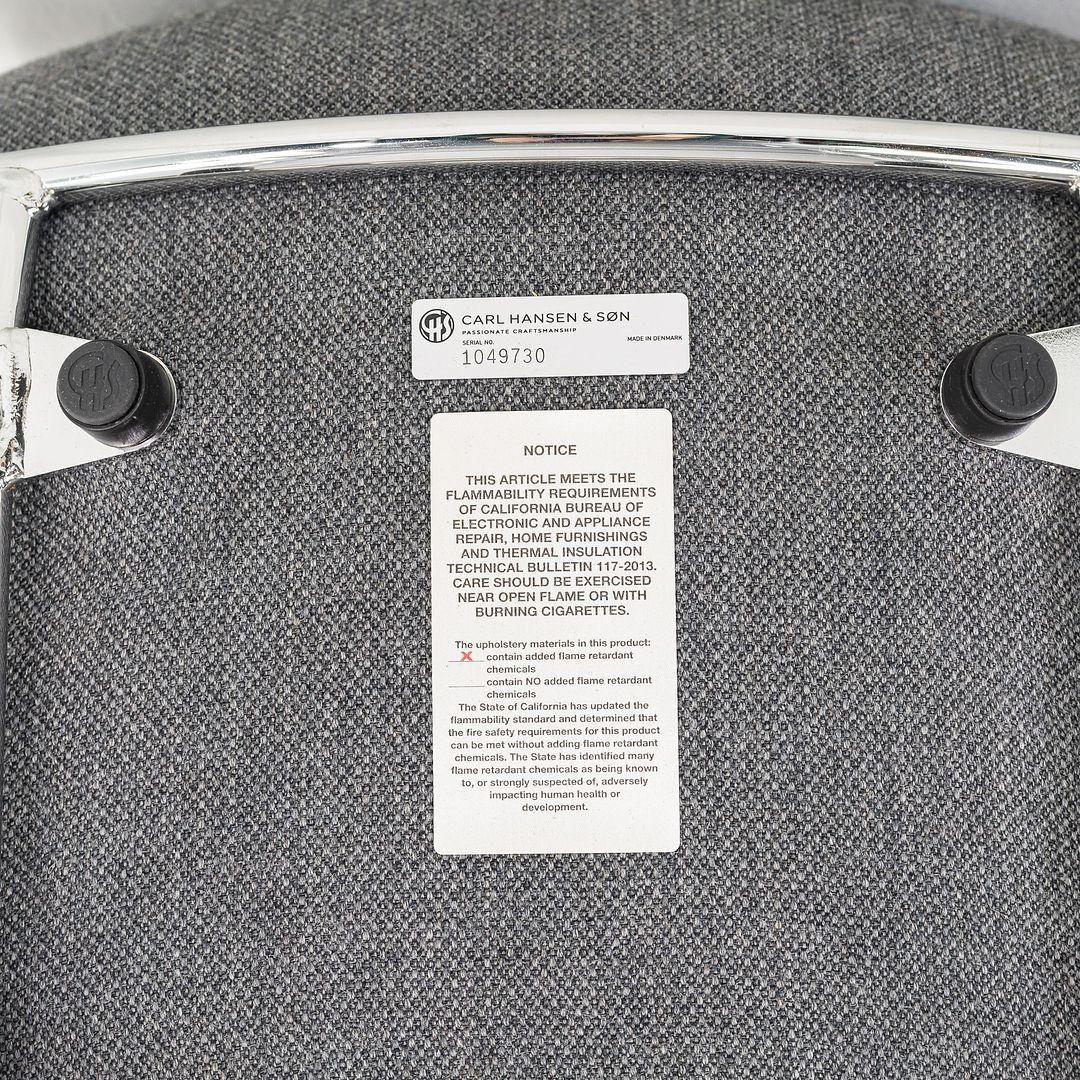 2022 Carl Hansen Preludia Bar Stool in Grey Fabric by Brad Ascalon, Model BA004F In Good Condition For Sale In Philadelphia, PA