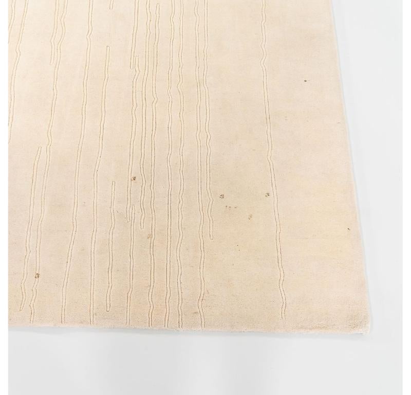 Carl Hansen Weißer Teppich mit weißen Holzlinien von Naja Utzon Popov, 2022 im Angebot 4