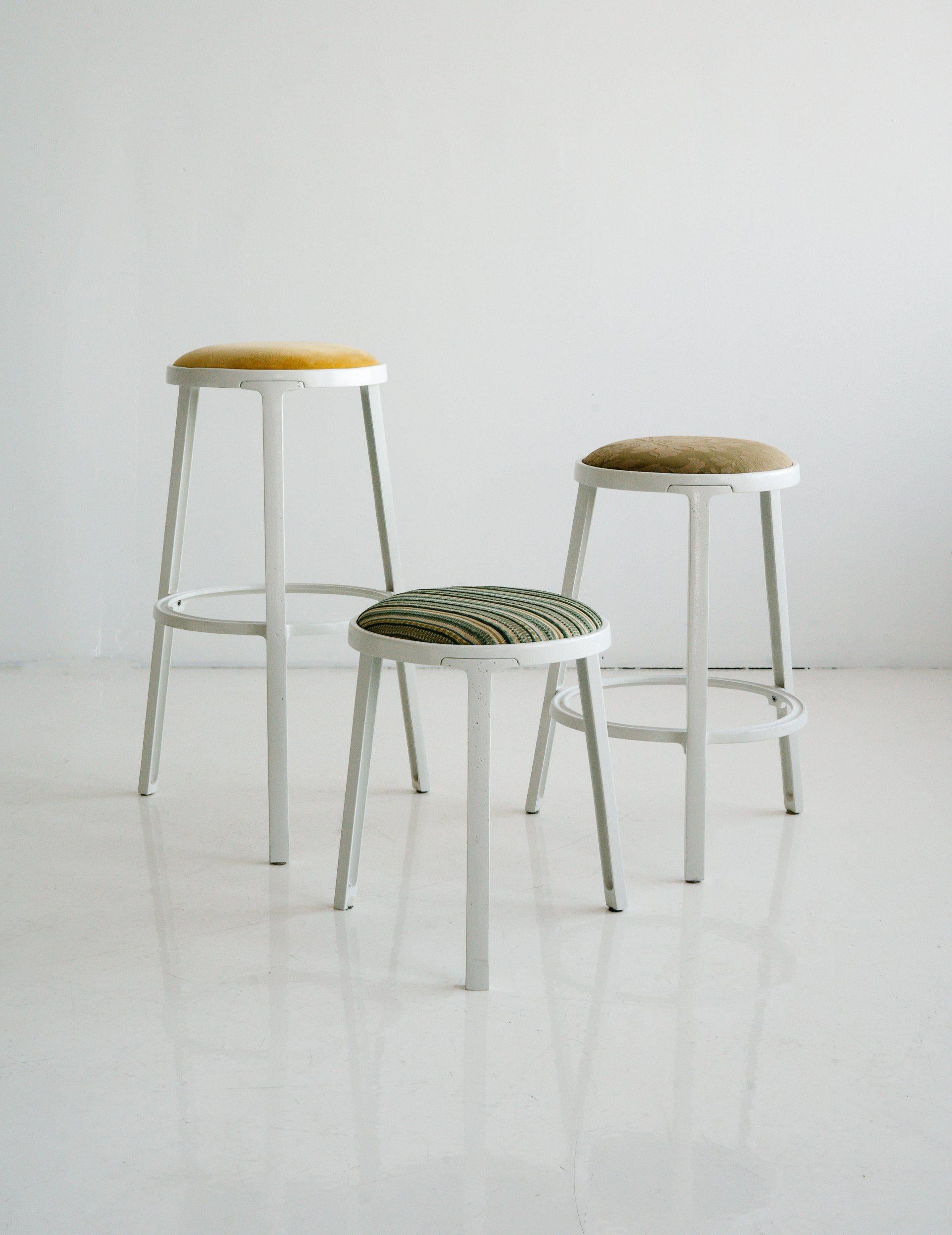 Contemporary Cast Aluminum Stool (available in three sizes) For Sale
