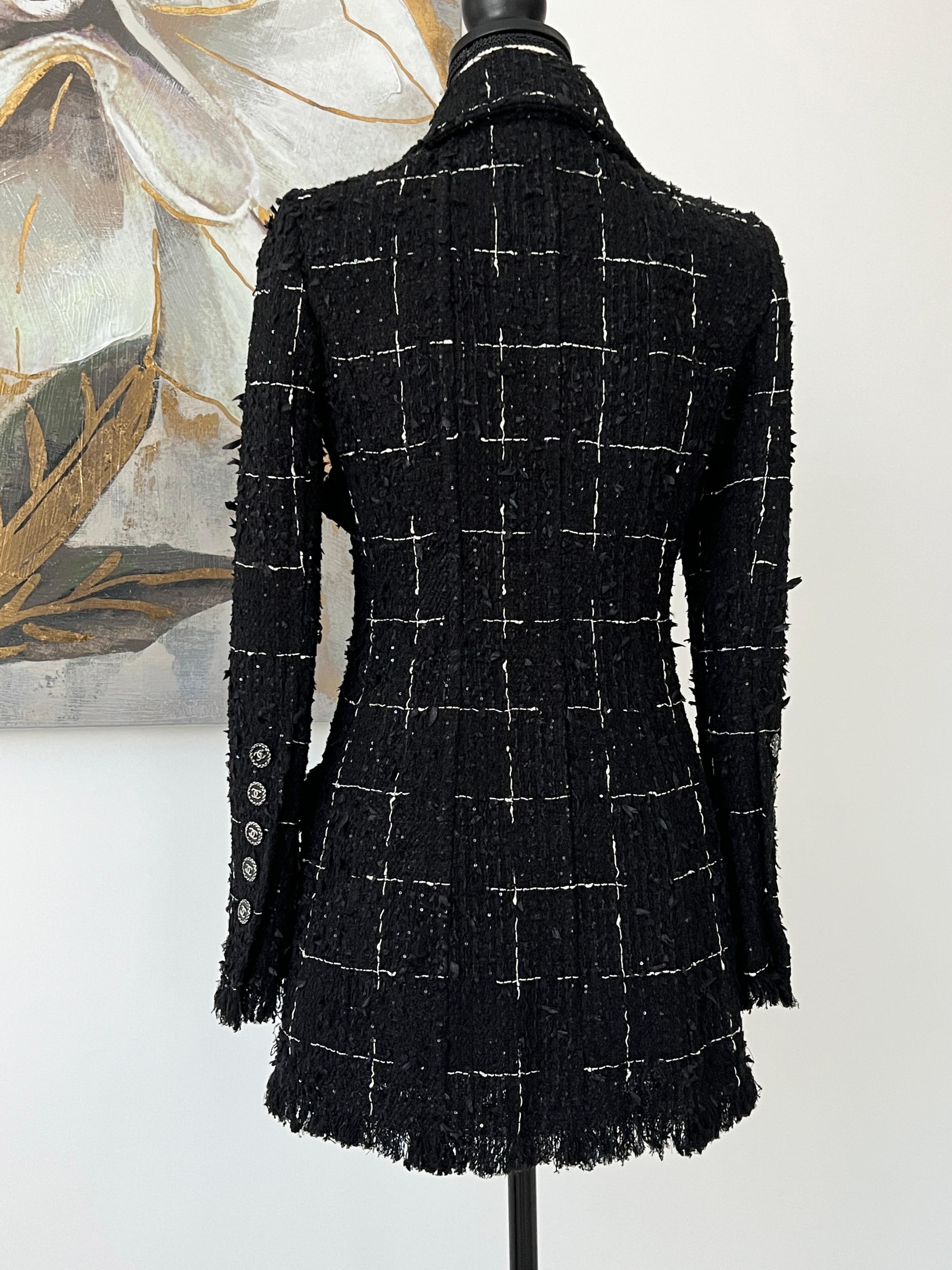 2022 Chanel Black Lesage Tweed Jacket 6