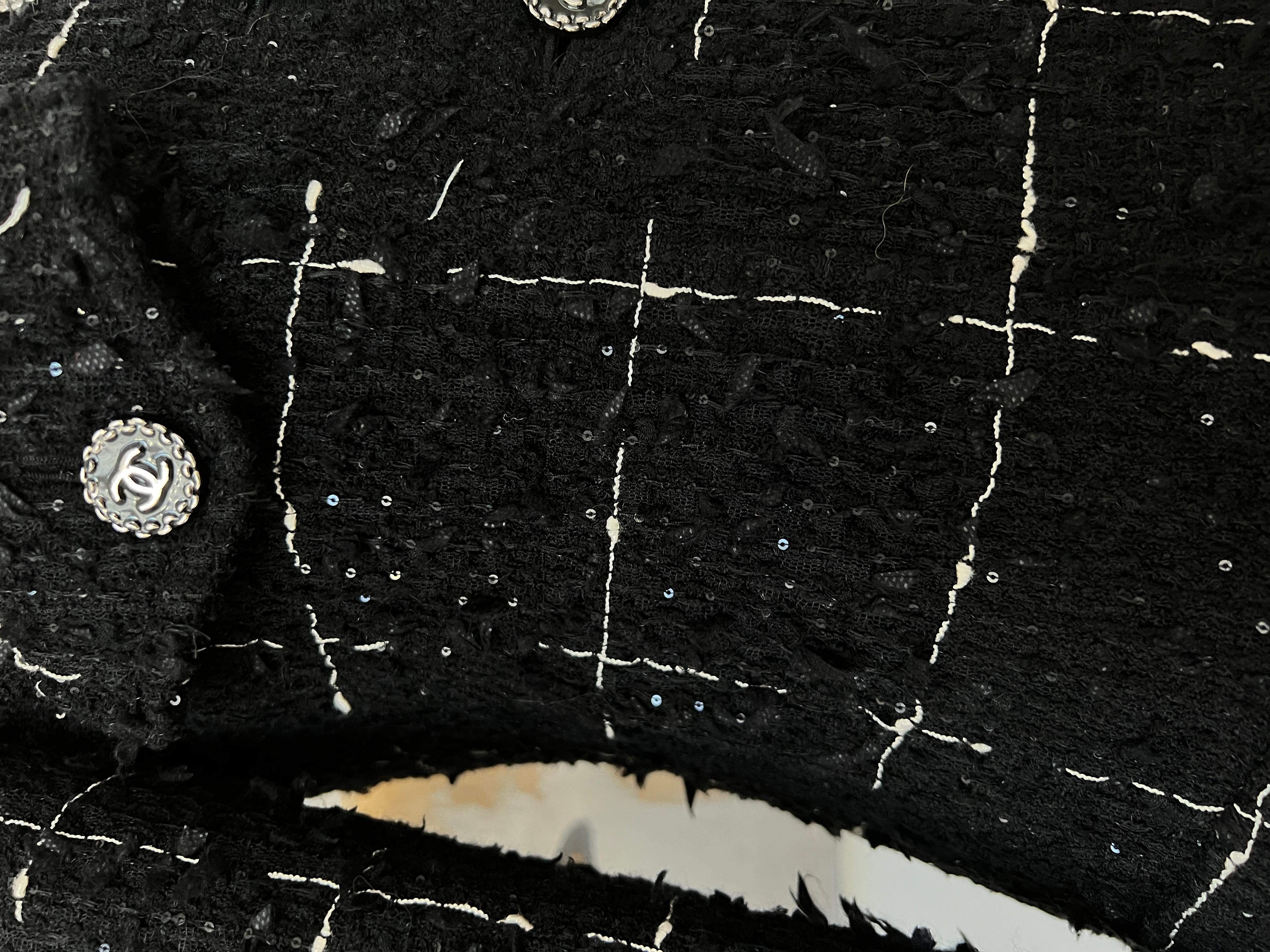 2022 Chanel Black Lesage Tweed Jacket 9