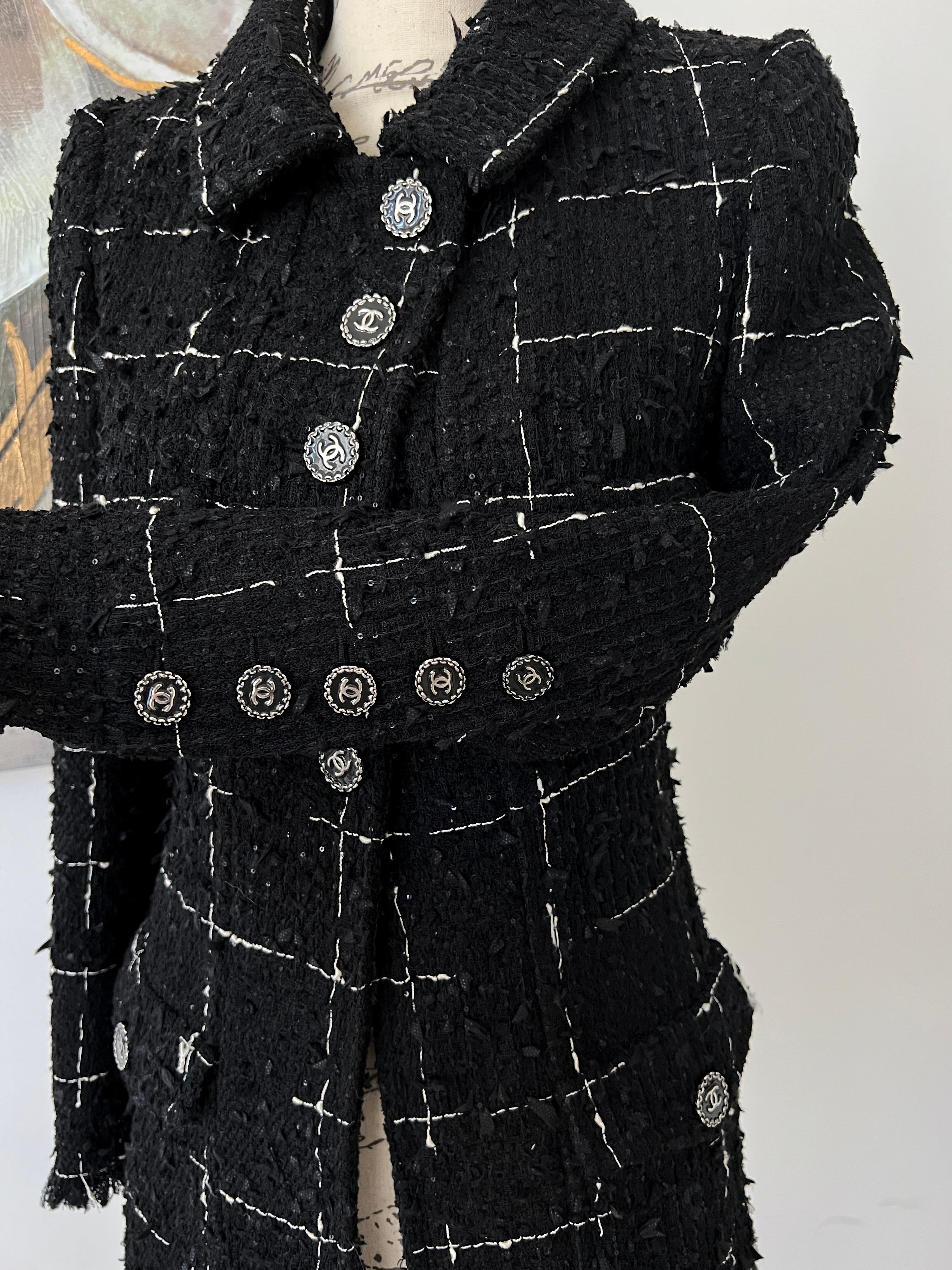 2022 Chanel Black Lesage Tweed Jacket 1