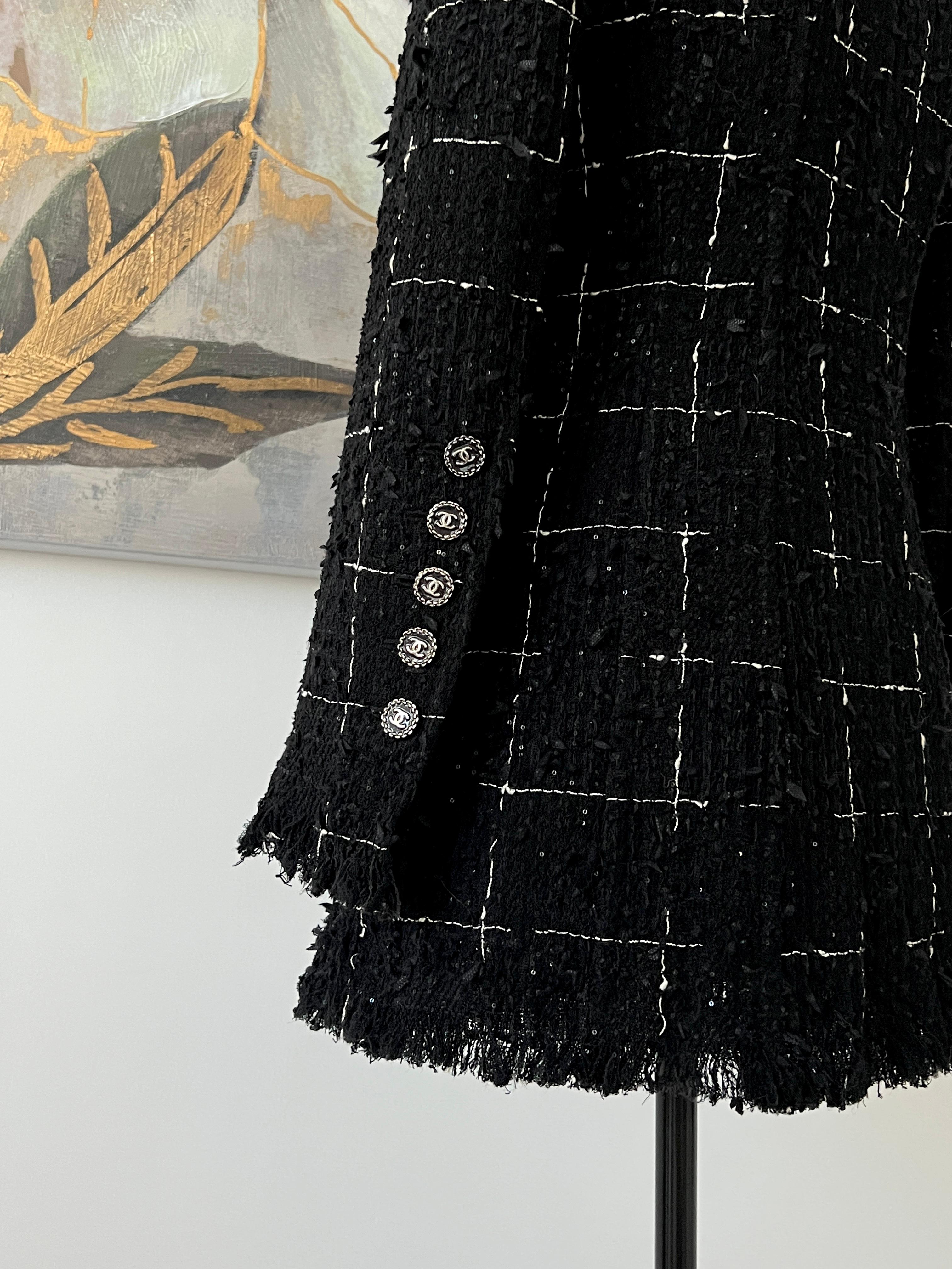 2022 Chanel Black Lesage Tweed Jacket 3