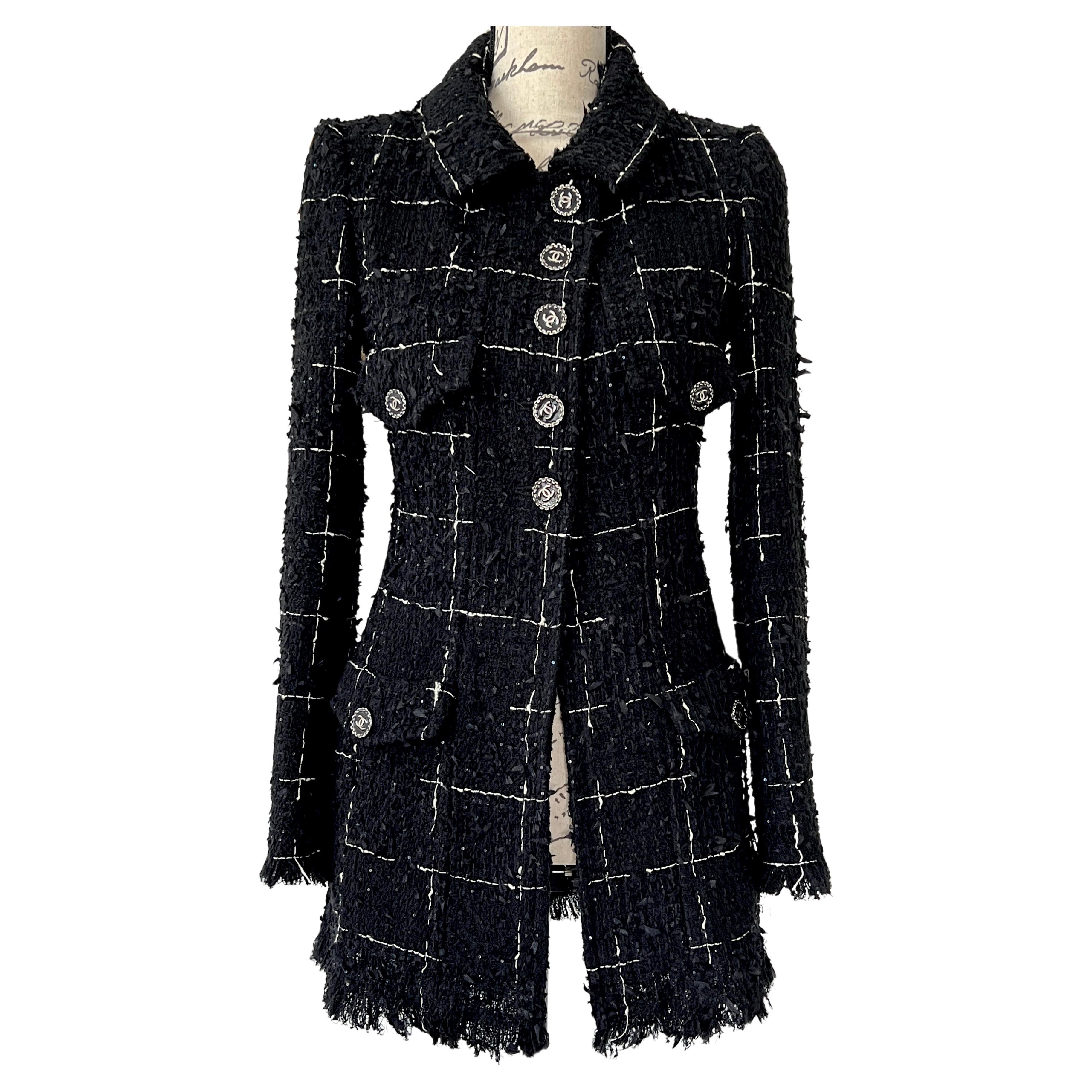 2022 Chanel Black Lesage Tweed Jacket