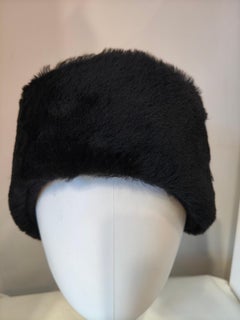 2022 Chanel black white CC shearling headband