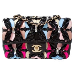 2022 Chanel Butterfly Sequins Multicolor Lambskin Leather Mini Flap Bag
