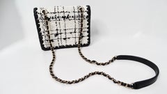 2022 Chanel Mini "My Own Frame" Black & White Tweed Flap Bag
