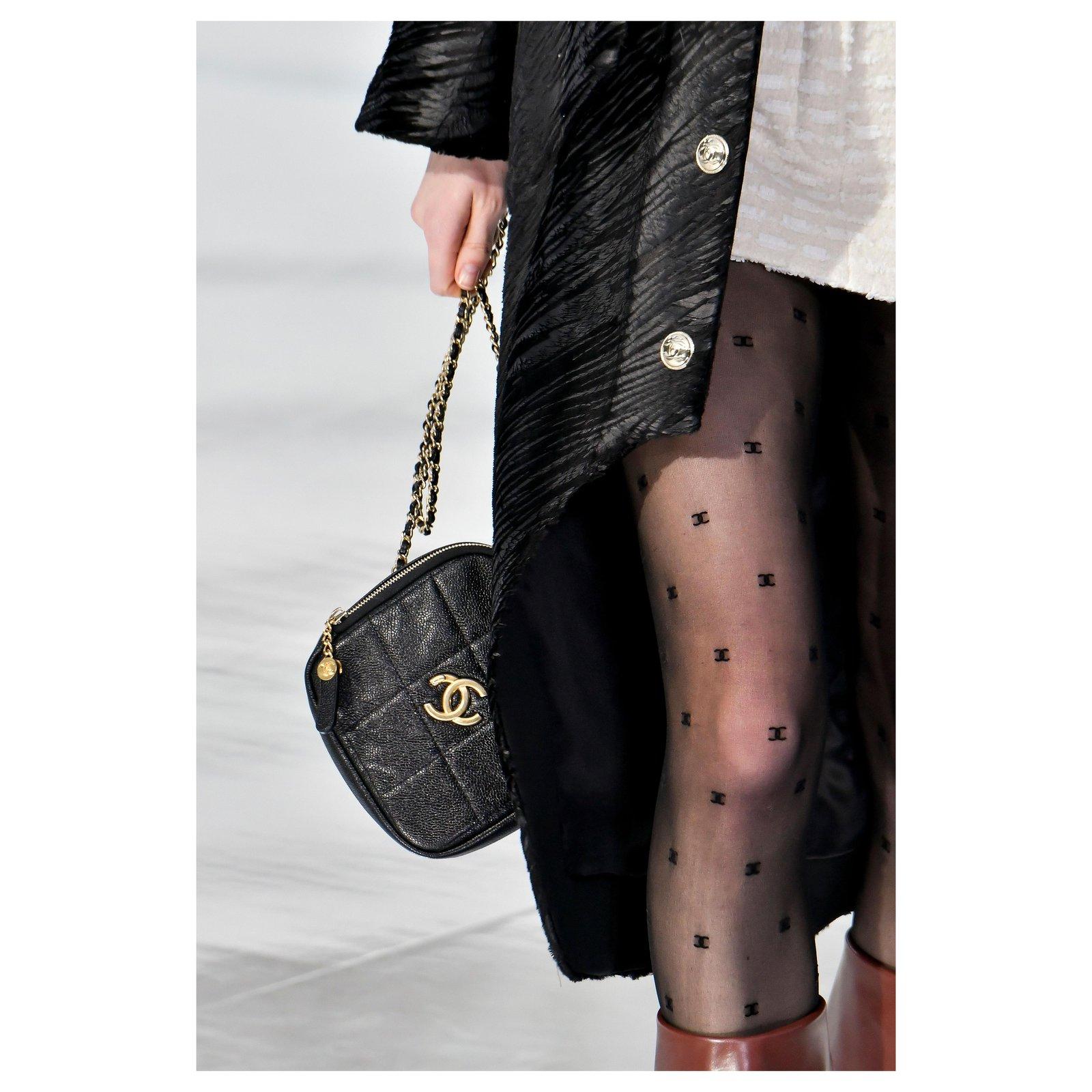 Women's or Men's 2022 Chanel Tights Black CC Plumetis M For Sale