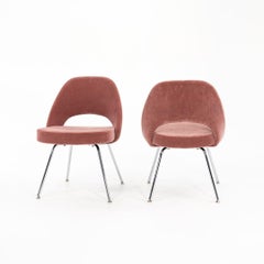 2022 Eero Saarinen for Knoll Armless Side Chair in Pink Mohair 3x Available