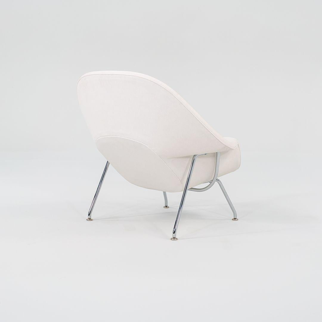Americano 2022 Eero Saarinen per Knoll Sedia a forma di grembo in pelle bianca, modello 70LS in vendita