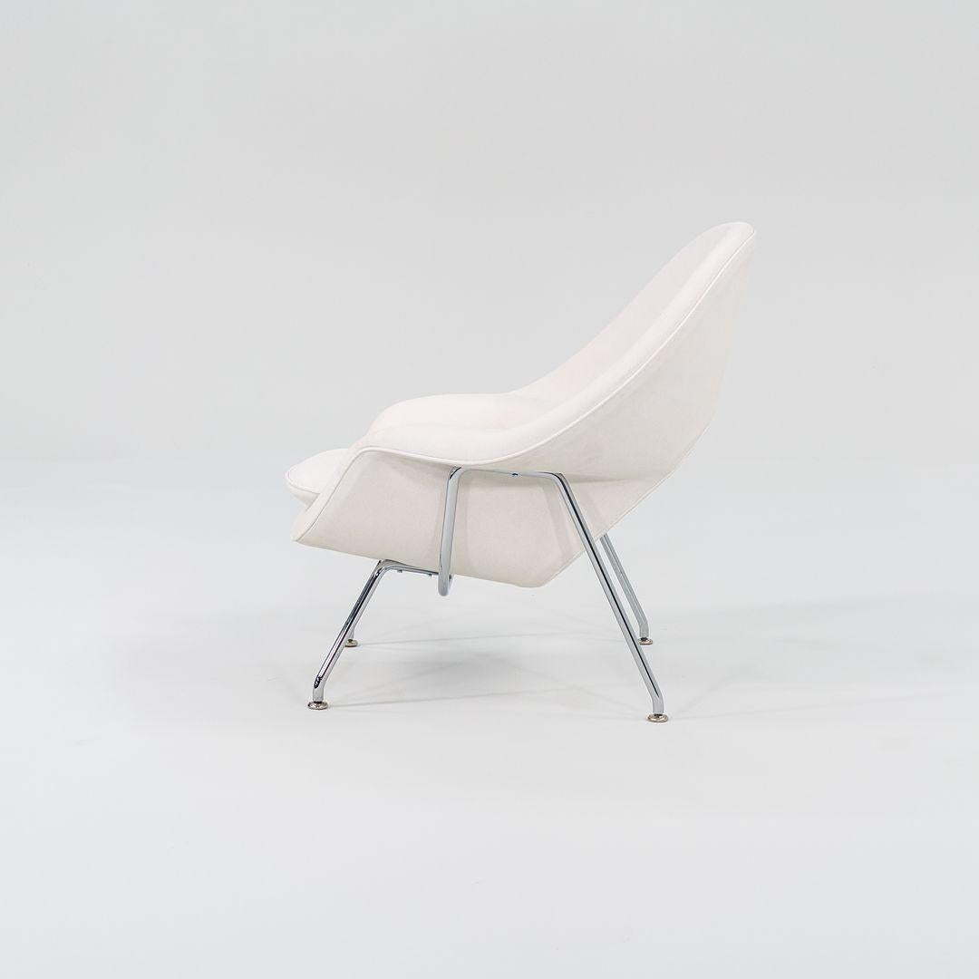 2022 Eero Saarinen per Knoll Sedia a forma di grembo in pelle bianca, modello 70LS In condizioni ottime in vendita a Philadelphia, PA