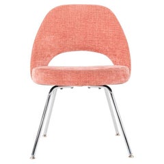 2022 Eero Saarinen for Knoll Executive Dining Side Chair in Pink Fabric