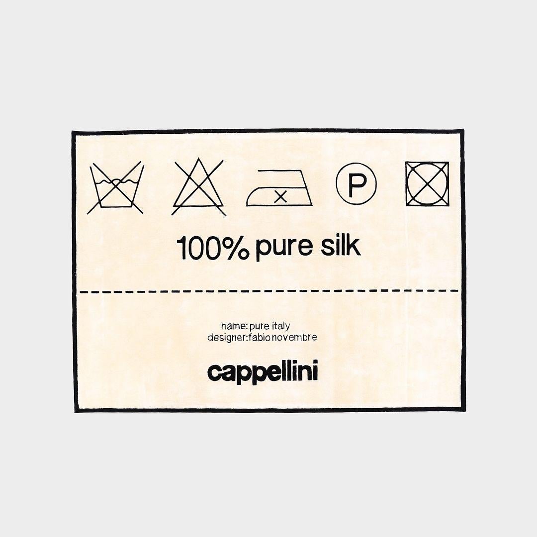Listed for sale is a Pure Italy Carpet made with hand-tafted New Zealand wool and vegetal fiber. The carpet was designed by Fabio Novembre and produced by Cappellini. It dates to circa 2022 and is guaranteed as authentic.¬†Condition is excellent.