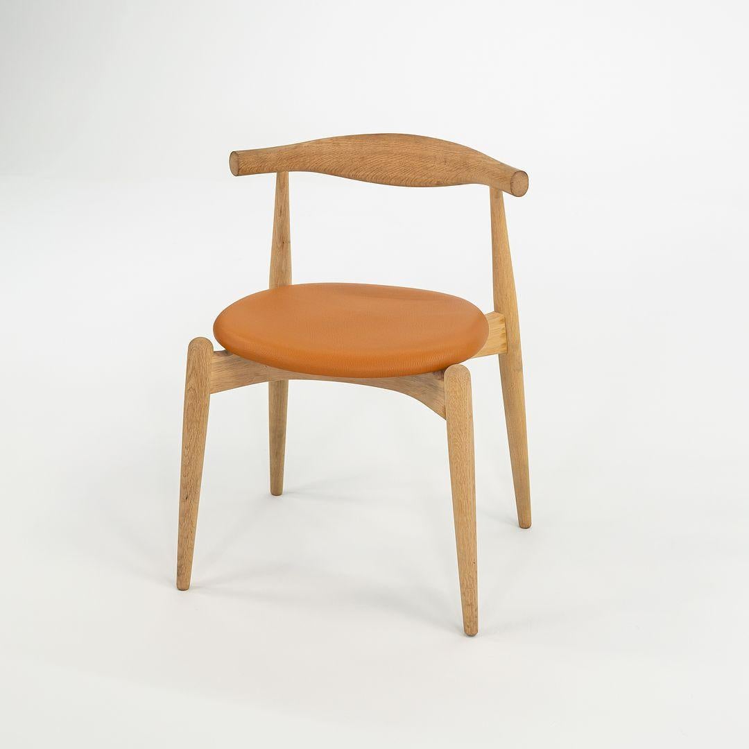 Pelle 2022 Hansen per Carl Hansen CH20 Sedia a gomito Oak con pad in pelle caramello in vendita