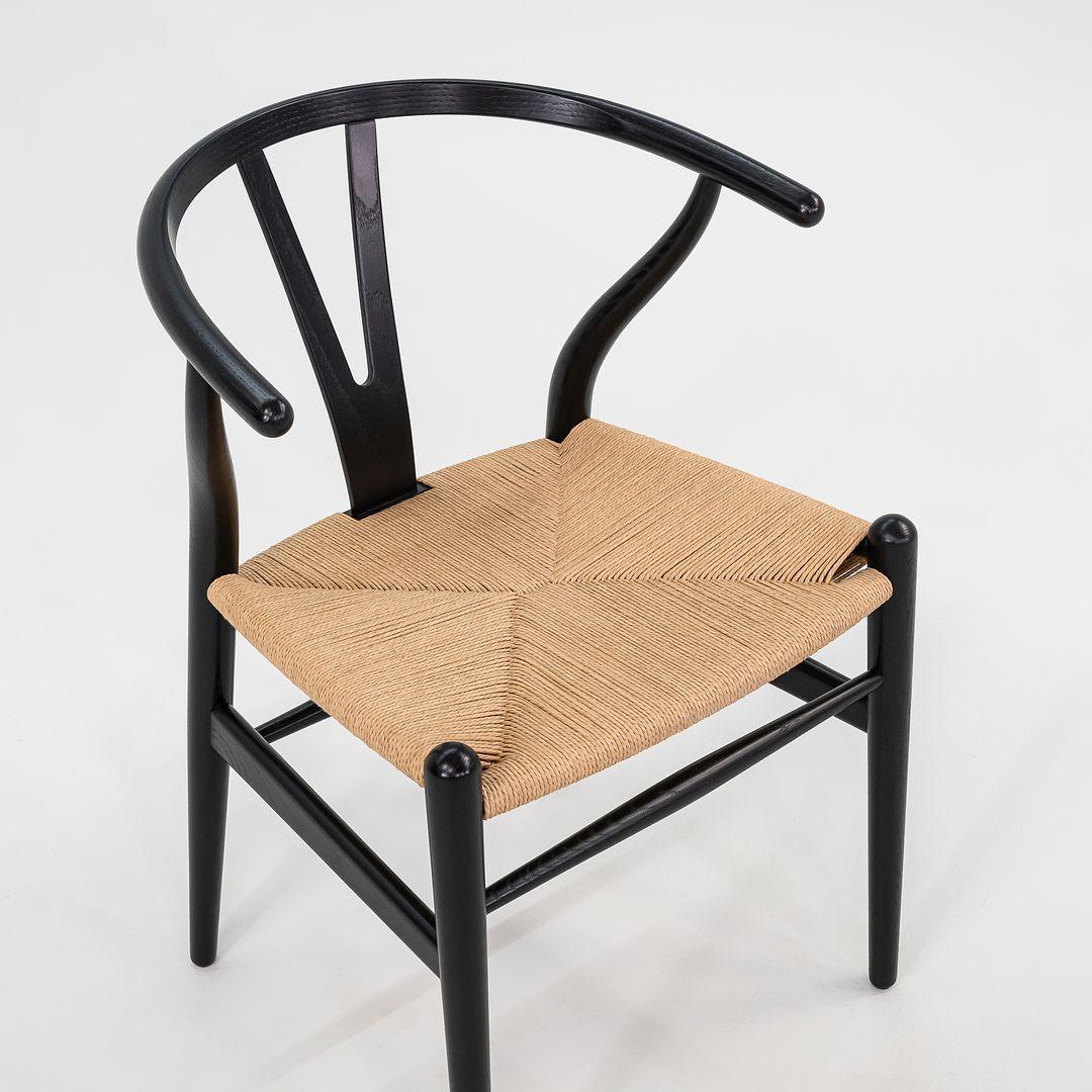 2022 Hansen per Carl Hansen CH24 Sedia Wishbone in Oak / Papercord Nero in vendita 3