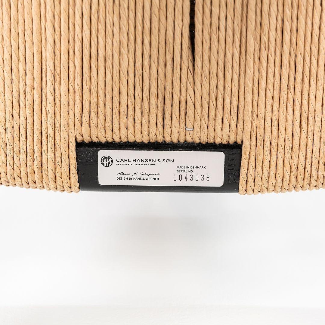 2022 Hansen per Carl Hansen CH24 Sedia Wishbone in Oak / Papercord Nero in vendita 5