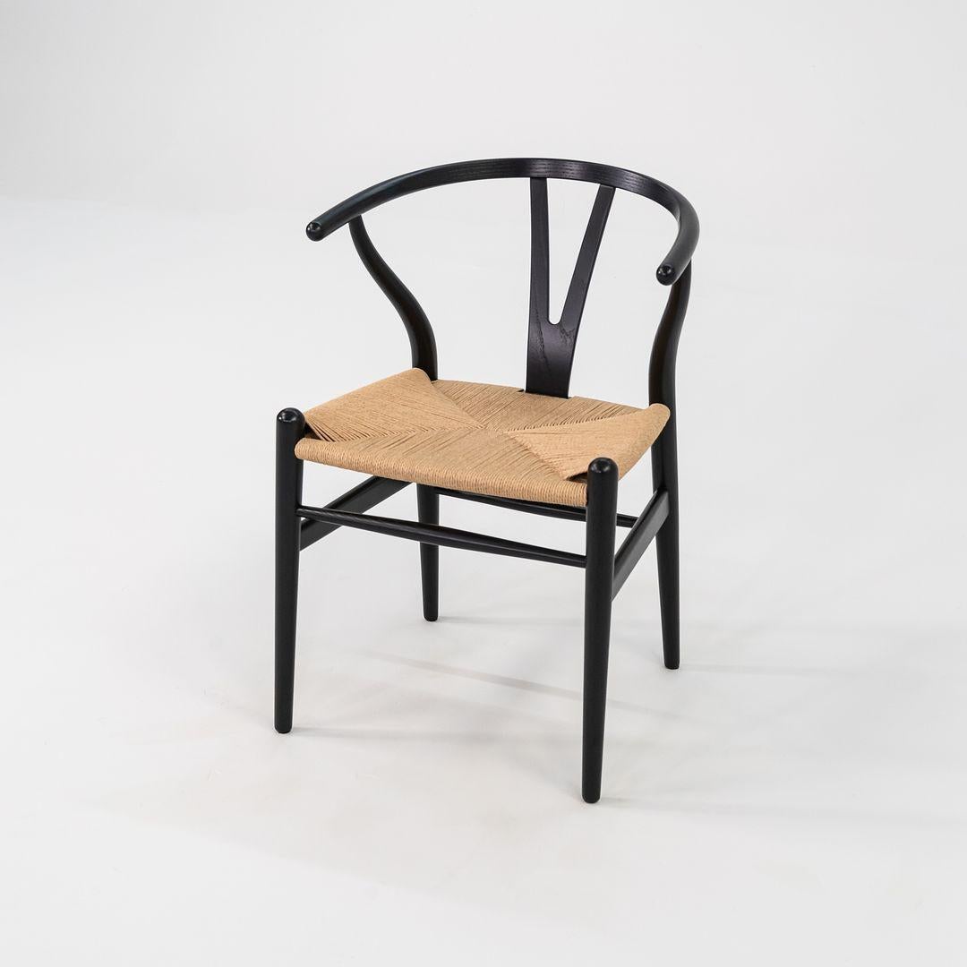 Quercia 2022 Hansen per Carl Hansen CH24 Sedia Wishbone in Oak / Papercord Nero in vendita