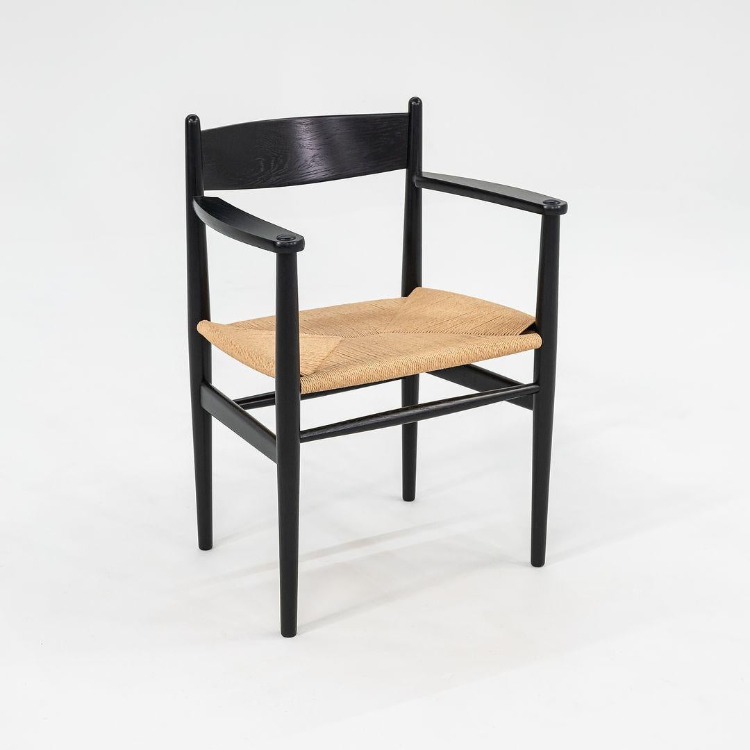 Esszimmerstuhl CH37 aus Eiche mit schwarzer natürlicher Papierkordel, Hans Wegner für Carl Hansen, 2022 (Moderne) im Angebot