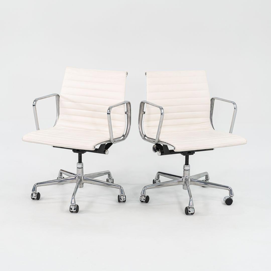 This is an Eames Aluminum Group Management Desk Chair, model EA335, originally designed by Charles and Ray Eames for Herman Miller in 1958. These particular examples date to 2022. The listed price includes one chair, and we have several available