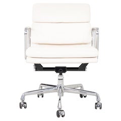2022 Herman Miller Eames Soft Pad Management Desk Chair in White Leather