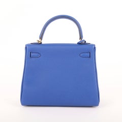 2022 Hermès Bleu Royal Togo Retourne Kelly 25 GHW