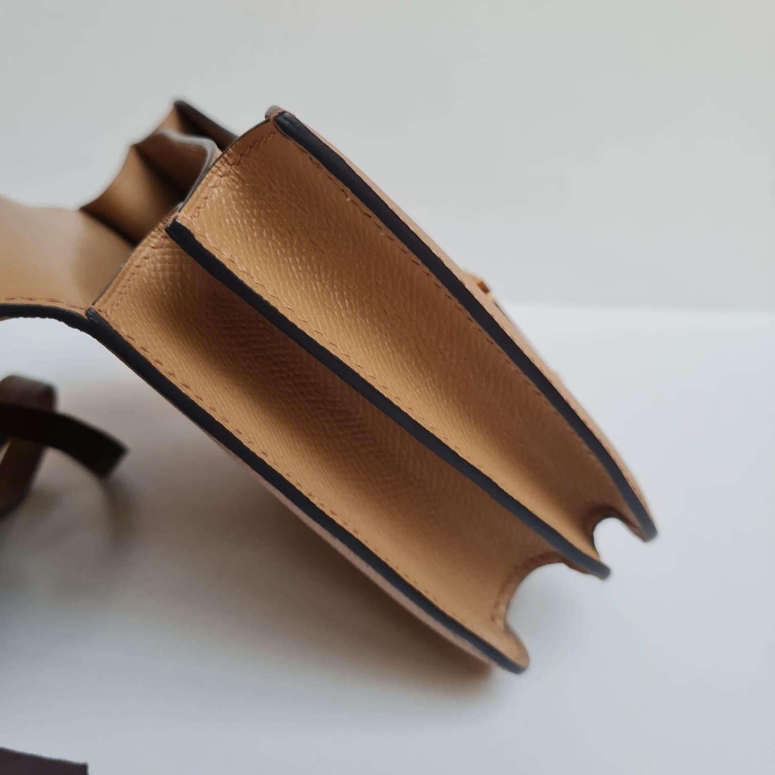 2022 Hermes Constance 18 Epsom Chai GHW Flap Bag 7