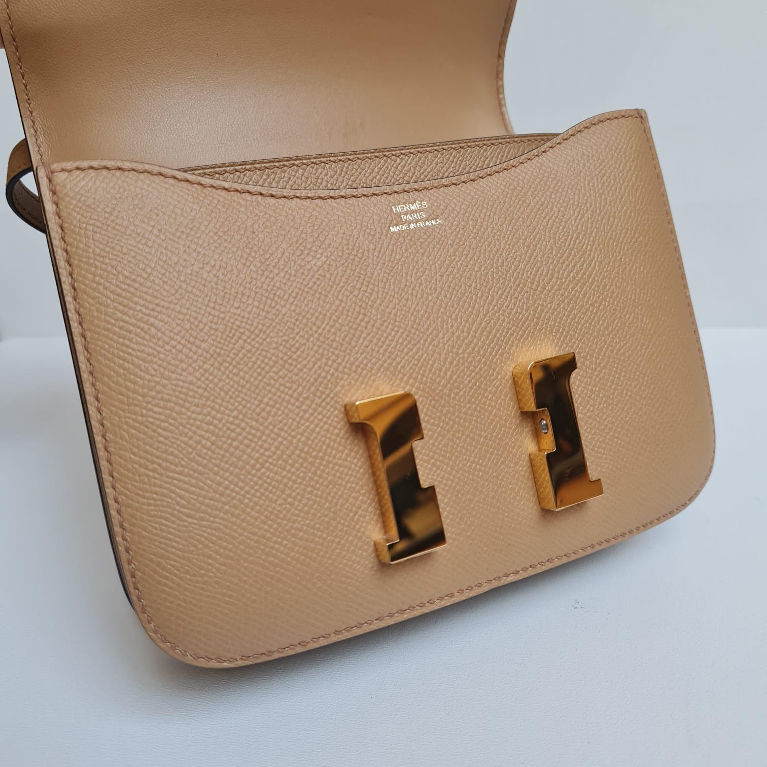 2022 Hermes Constance 18 Epsom Chai GHW Flap Bag 2