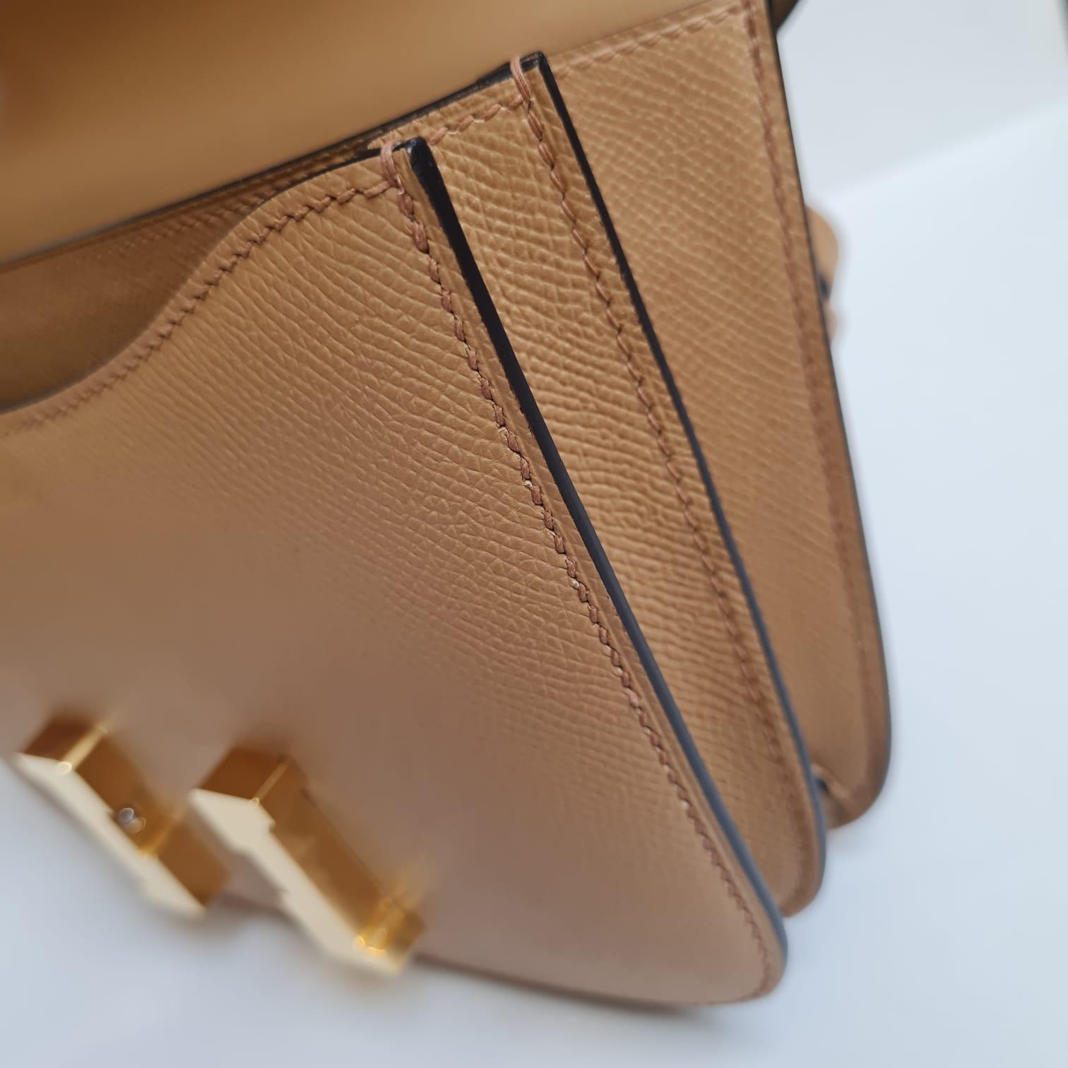2022 Hermes Constance 18 Epsom Chai GHW Flap Bag 3