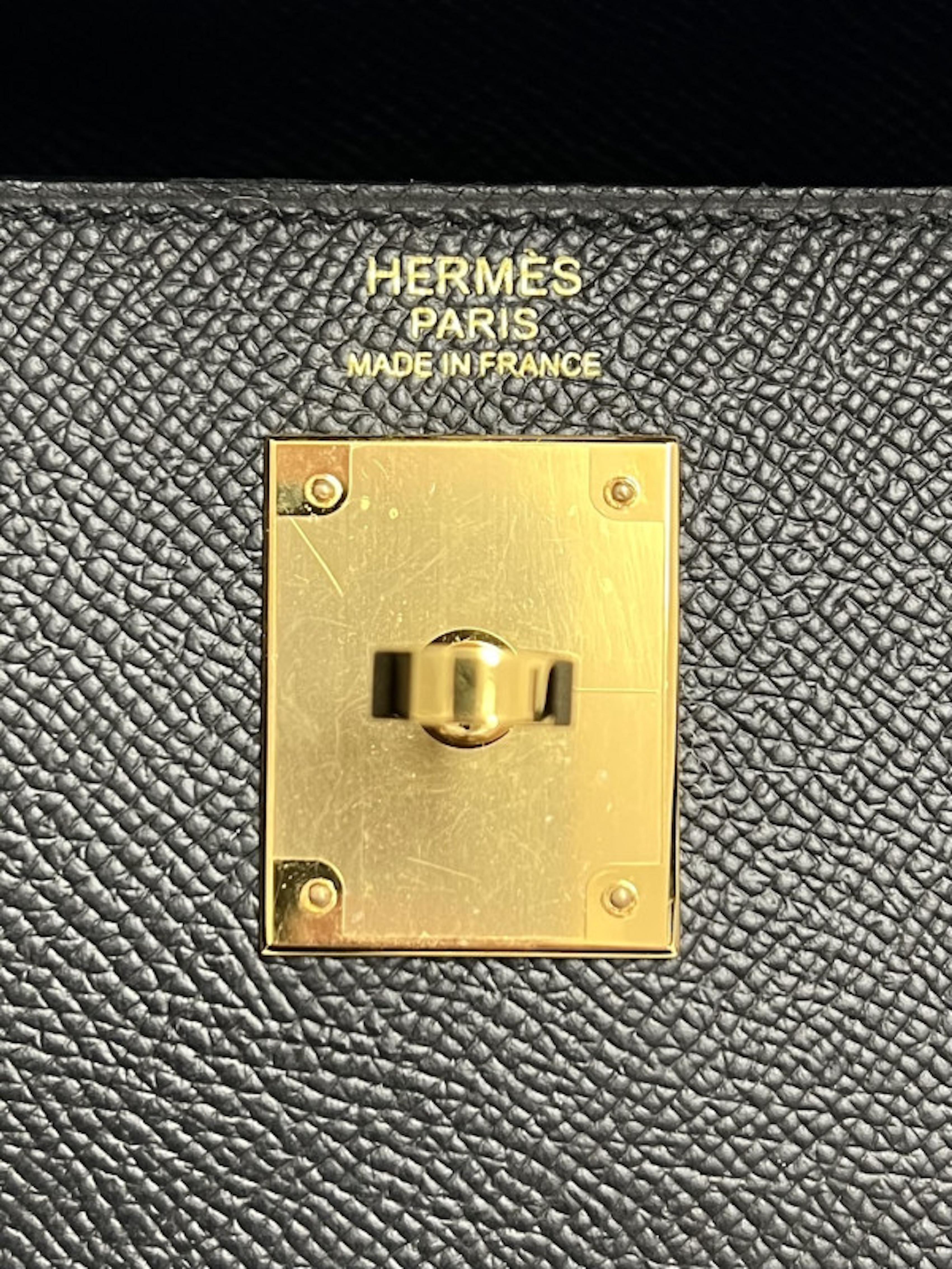 2022 Hermès Kelly 32 Sellier Cuir Epsom en vente 6