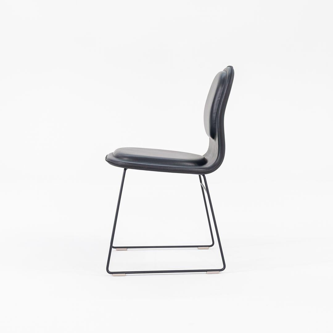 2022 Jasper Morrison para Cappellini Silla de comedor Hi Pad de piel negra en venta 3