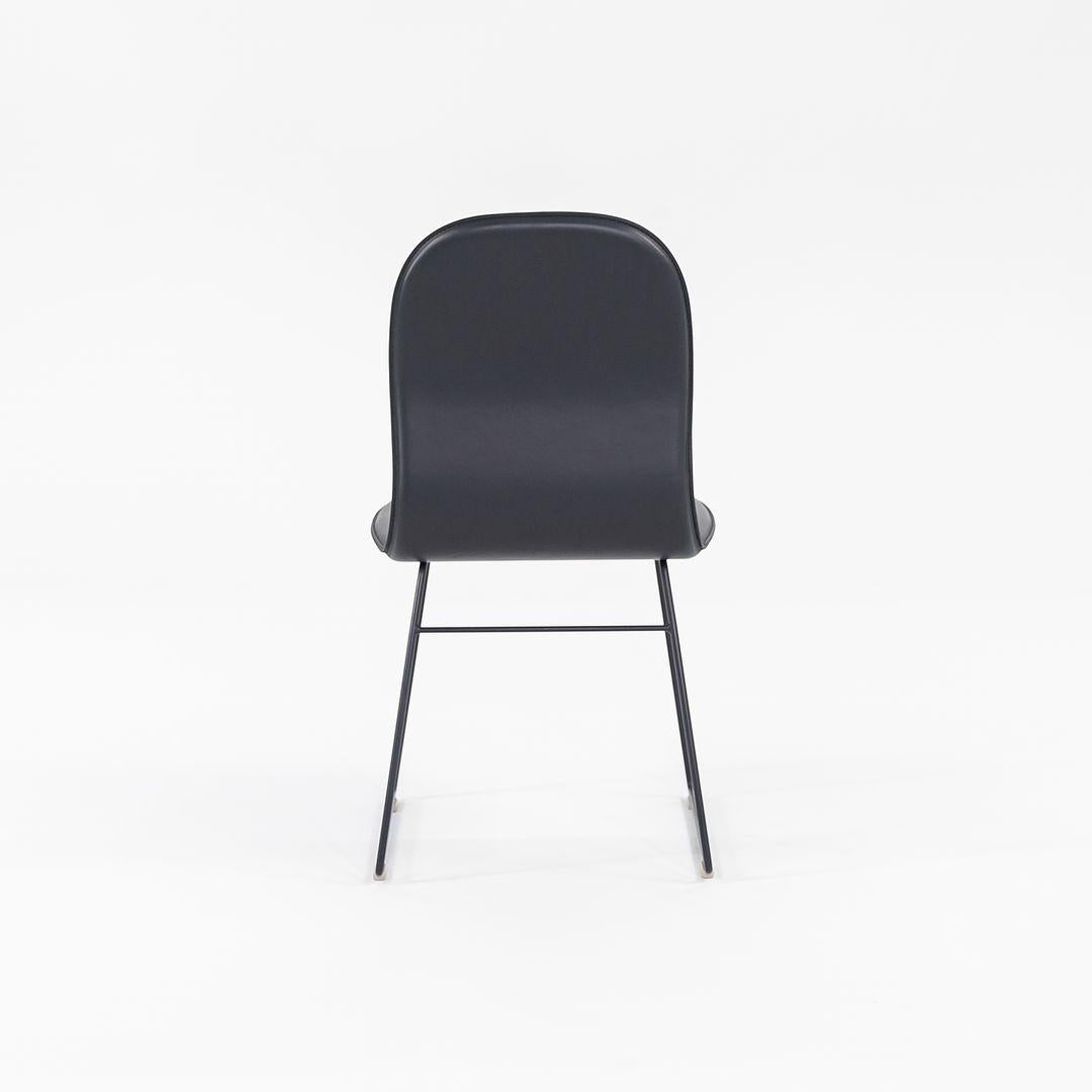 2022 Jasper Morrison para Cappellini Silla de comedor Hi Pad de piel negra en Excelente estado para la venta en Philadelphia, PA